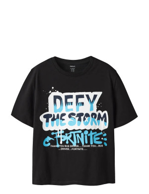 name it Nkmmod Fortnite Ss Nreg Top Box Noos Bfu   146-152 Black 146-152