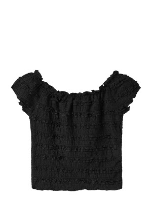 name it Nkfhaldora Ss Short Top - Black - 122-128 Black 122-128