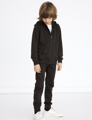 name it Nkmnesweat Card W Hood Bru Noos - Black - 104
