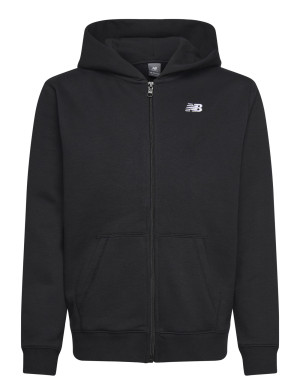 New Balance Brush Back Small Logo Full Zip Hoodie - Black - 152