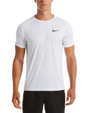 NIKE SWIM Nike Essential Short Sleeve Hydroguard - White - S White S