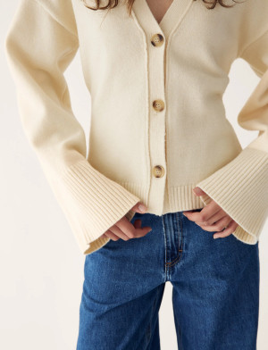 Noella Lenyx Knit Cardigan - Cream - L