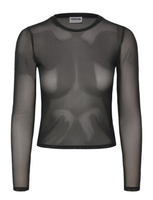 NOISY MAY Nmjudith L/S Mesh Top Bg Noos   XL Black XL