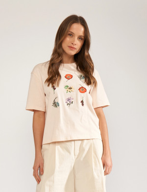 Nümph Nubelisa Boxy Tee - Cream - L Cream L