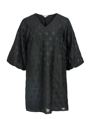 Object Objzammi 3/4 Re V-Neck Short Dress 140   40 Black 40