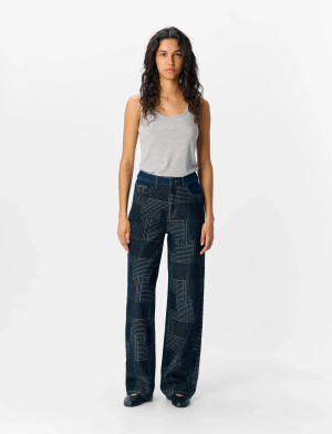 Object Objmoji Wara Dnm Wide Jeans Cc3 - Navy - S