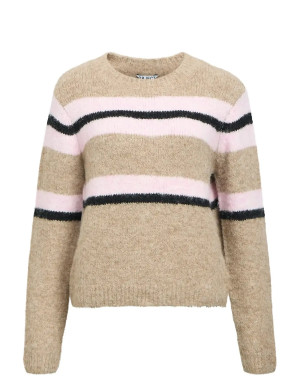 Object Objgalia L/S Re Knit Pullover Aw Fair 25   S Patterned S
