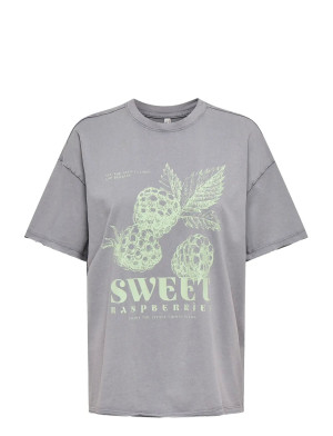 ONLY Onlkinna S/S Oversize Top Box Jrs - Grey - XS Grey XS