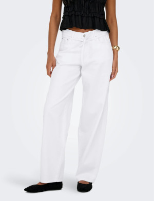 ONLY Onlgianna Mw Straight Dot211 Dnm Noos - White - 31 x 30 White 31 x 30
