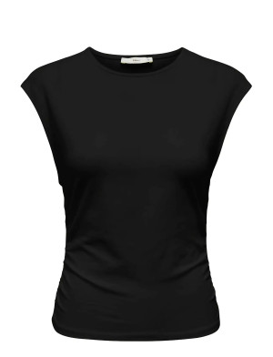 ONLY Onlmira Capsl Ruching Top Jrs Noos   M Black M