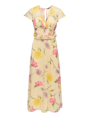 ONLY Onlvalda S/S Long Frill Dress Wvn Ex   S Pink S