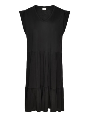 ONLY Carmakoma Carmay Cap Sl Frill Dress Jrs Noos - Black - 42-44