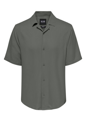 ONLY & SONS Onsdash Life Reg Res Ss 001 Shirt Noos   S Grey S