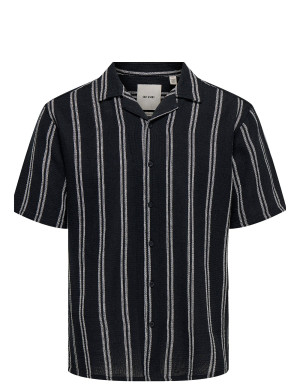 ONLY & SONS Onstrev Life Reg Stripe Ss Shirt Noos   L Navy L