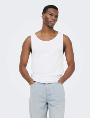 ONLY & SONS Onstanner Reg Sl Tank Top Noos - White - XXL