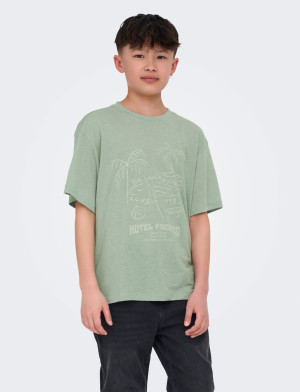 ONLY & SONS Osjmilon Ovz Ss O-Neck Jrs - Green - 146-152