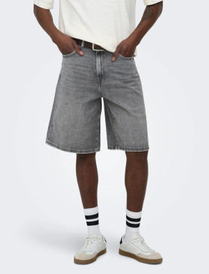 ONLY & SONS Onscarl Bal Mg 6369 Tai Dnm Shorts Noos - Grey - XL