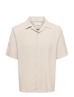 ONLY & SONS Onsperu Ss Reg Tencel Shirt Noos   XXL Beige XXL
