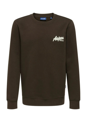 ONLY & SONS Osjconnor Snow Life Ls Reg Crew Swt - Brown - 134-140 Brown 134-140