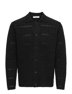 ONLY & SONS Onsbart Life Rlx 5 Ls Shirt Knit   XS Black XS