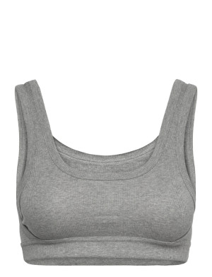 Organic Basics True Rib Tank Bra   XS Grey XS