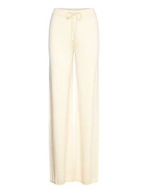 Organic Basics Soft Knit Straight Leg Pants   S Cream S