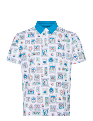 Original Penguin Golf Wall Of Fame Print Short Sleeve Polo Shirt   M Patterned M