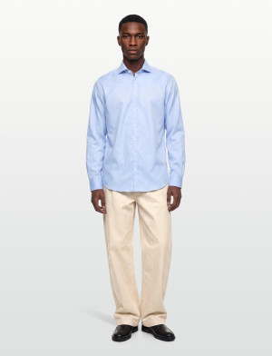 Oscar Jacobson Reg Fit Cut Away Non Iron Twill - Blue - 40 Blue 40