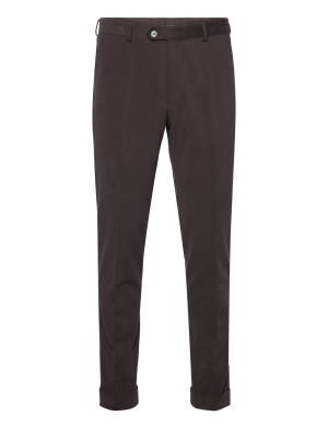 Oscar Jacobson Denz Turn Up Trousers - Brown - 46
