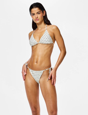 Pieces Pcbaomi Bikini Tie Bottom Bc - White - L