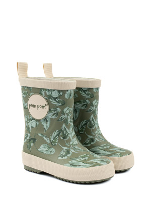 Pom Pom Gumbootsâ„¢ Aop   24 Green 24