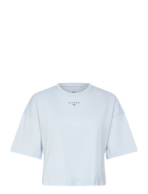 W Puma X Hyrox Cropped Lifestyle Tee - Blue - S