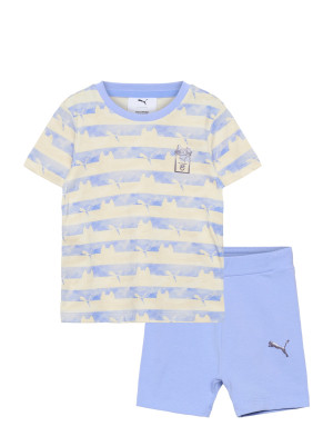 Puma X Gabby S Dollhouse Minicats Tee And Shorts Set Inf - Blue - 104