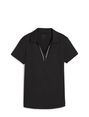 PUMA Golf W Cloudspun Piped Ss Polo - Black - S