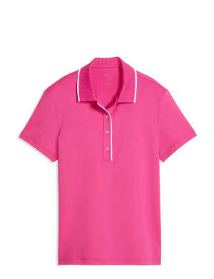 PUMA Golf W Cloudspun Bridges Ss Polo   L Pink L