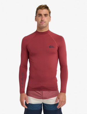 Quiksilver Everyday Upf50 Ls - Burgundy - S
