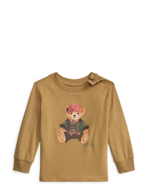 Ralph Lauren Baby Polo Bear Cotton Jersey Tee - Brown - 6 M Brown 6 M