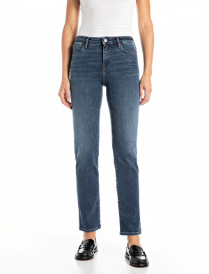 Replay Zolie Trousers Straight Leg High Waist - Blue - 26 x 32 Blue 26 x 32