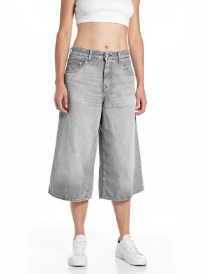 Replay Vivyette Trousers Wide Leg - Grey - 24 Grey 24