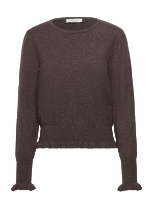 Rosemunde Rwdahlia Ls O-Neck Pullover - Brown - XS
