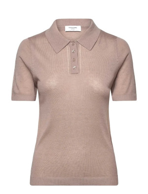Rosemunde Rwsamira Silk Ss Polo Pullover - Beige - XS Beige XS