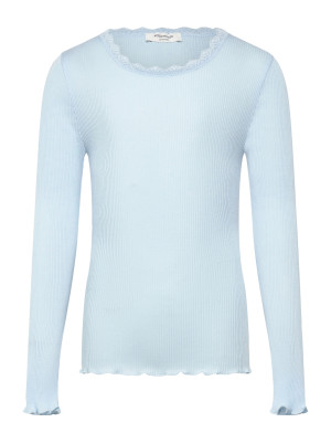 Rosemunde Kids Rkbalta Modal Ls Lace T-Shirt - Blue - 128