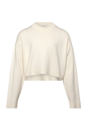 Rosemunde Kids Rkdenise Ls Short Boxy Pullover - White - 164 White 164
