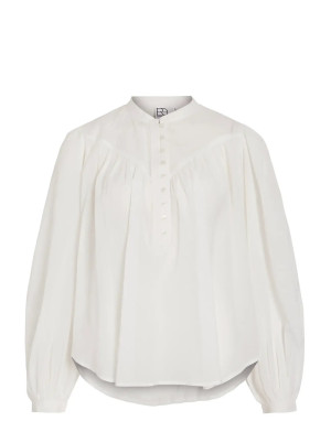 ROUGE EDIT Rousally L/S China Collar Shirt   40 White 40