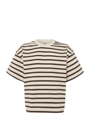 ROUGE EDIT Rounanna Oversize 2/4 O-Neck Tee - Cream - S
