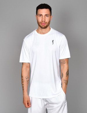 RS Sports Men's Performance Tee (Black,S,St) - White - S