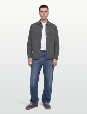 Scotch & Soda Denim Relaxedfit Washed Shirt - Grey - M