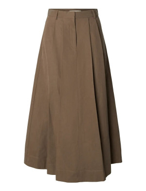 Selected Slwtalia Hw Ankle Skirt   42 Brown 42
