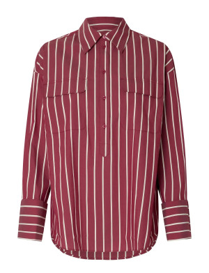 Selected Slfbea Oversize Ls Shirt B   34 Burgundy 34