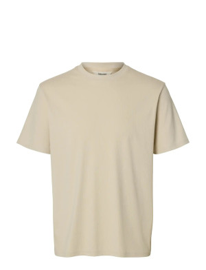 Selected Slhspencer Rib Ss O-Neck Tee Noos   XL Cream XL